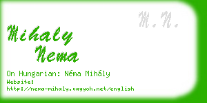 mihaly nema business card